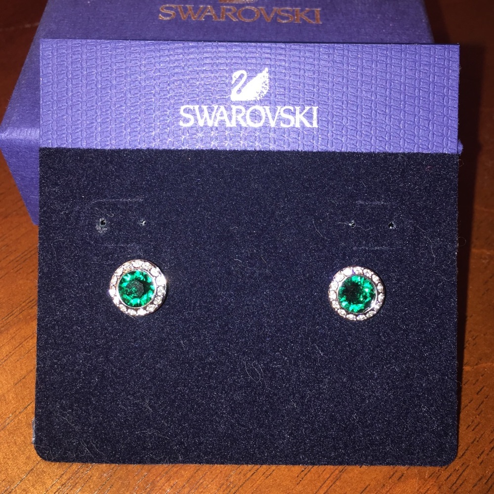 Swarovski Angelic earrings Emerald Crystal